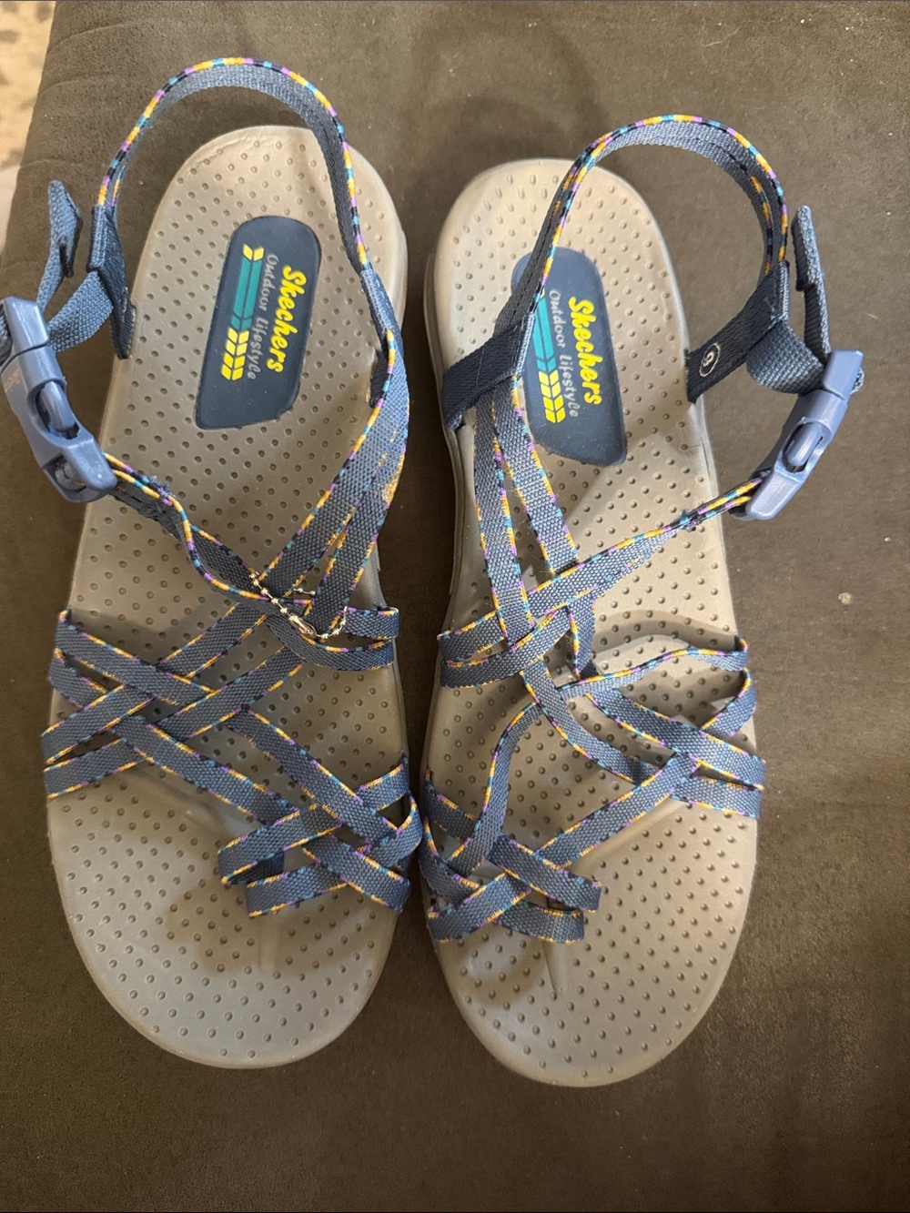 Skechers Women's Navy Blue Multi-Strap Sandals